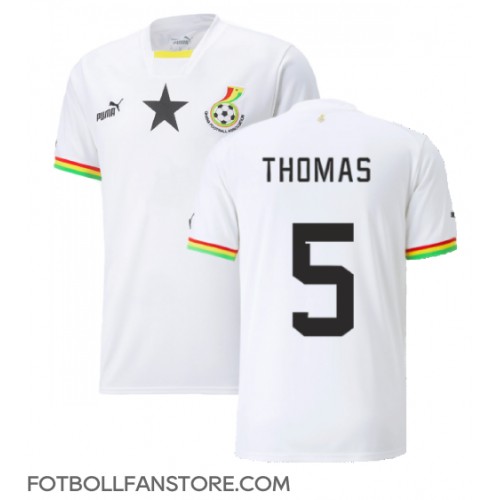 Ghana Thomas Partey #5 Hemma matchtröja VM 2022 Kortärmad Billigt